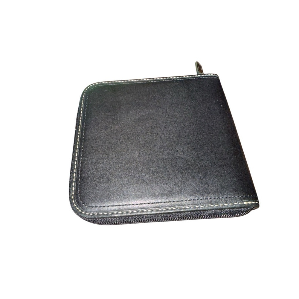 Vintage ▶️ COACH ◀️ Black Leather Travel CD Case - Picture 2 of 8